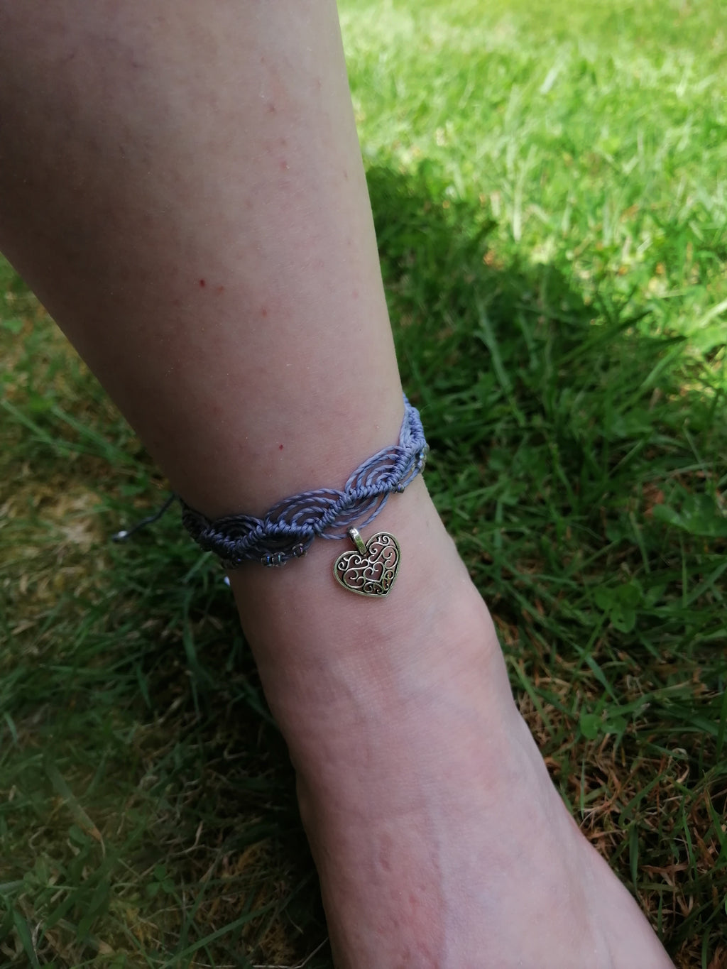 chevillère tissé à la main en micro macramé