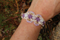 bracelet tissé à la main en micro macramé